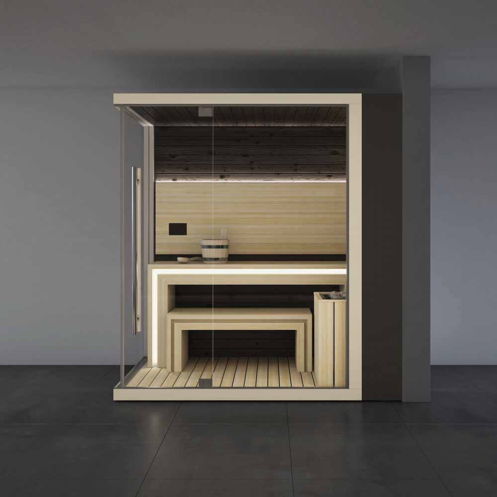 Sasha - Sauna-Modul mit Tür auf der langen Seite - 152 x 211 x 225 H